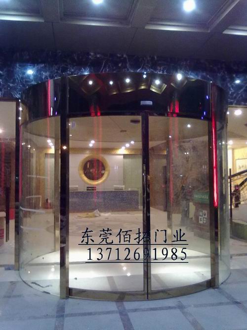 弧形电动感应玻璃门
