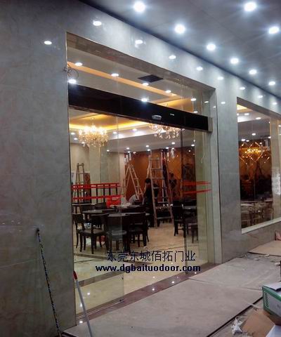 东莞电动自动感应遥控玻璃门安装维修(图)
